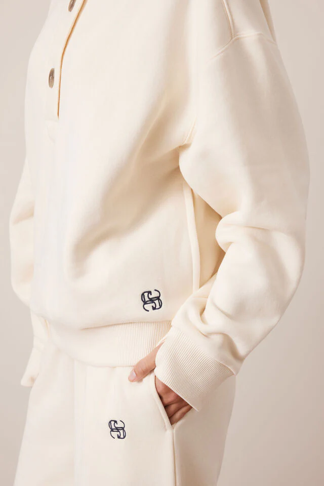 Ceres Life - Marli Button Sweat - Marshmellow - Image 6