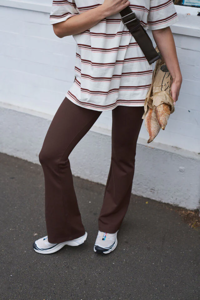 Ceres Life - Ponte Bootleg Pant - Chocolate - Image 3