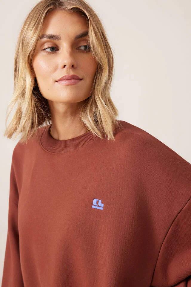 Ceres Life - Quinn Slouchy Crew - Burnt Toffee - Image 2