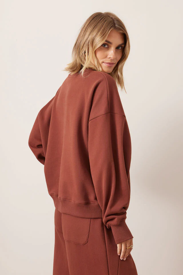 Ceres Life - Quinn Slouchy Crew - Burnt Toffee - Image 4