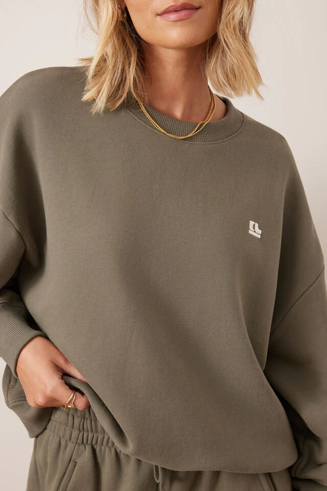 Ceres Life - Quinn Slouchy Crew - Washed Olive - Image 3