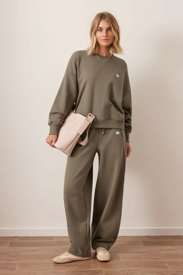 Ceres Life - Quinn Slouchy Crew - Washed Olive - Image 4