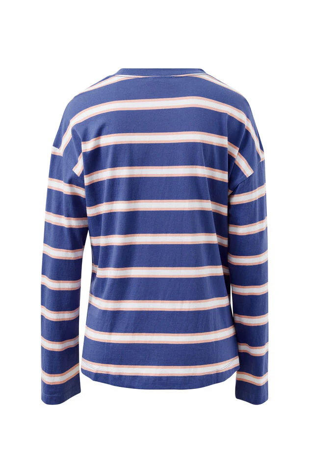 Ceres Life - Scout Slouchy Long Sleeve Tee - Washed Navy/Pink Clay - Image 5