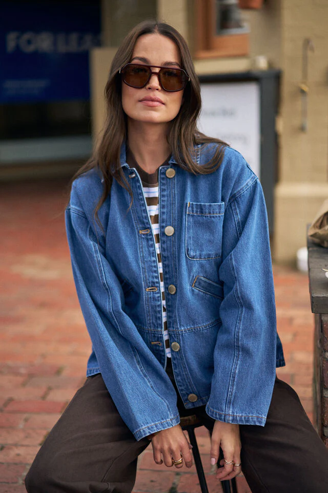 Ceres Life - Ziggy Shacket - Fresh Indigo