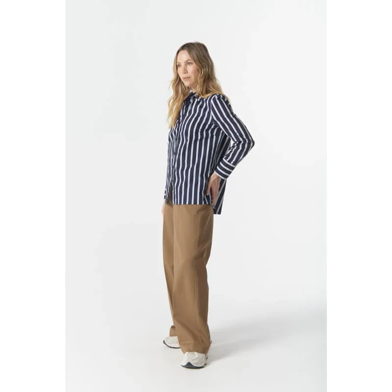Cloth + Paper + Scissors - Most Wanted Striped Shirt - Bright Navy/White - Image 2