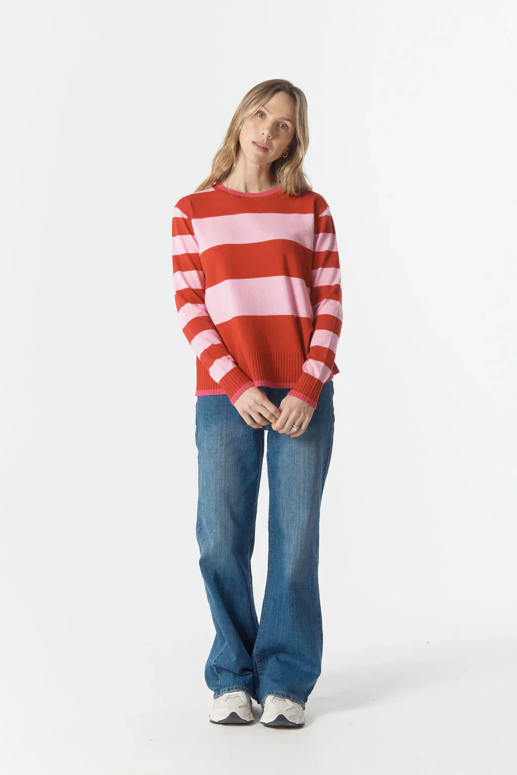 Cloth + Paper + Scissors - Sierra Stripe Knit - Flamboyant Stripe - Image 2