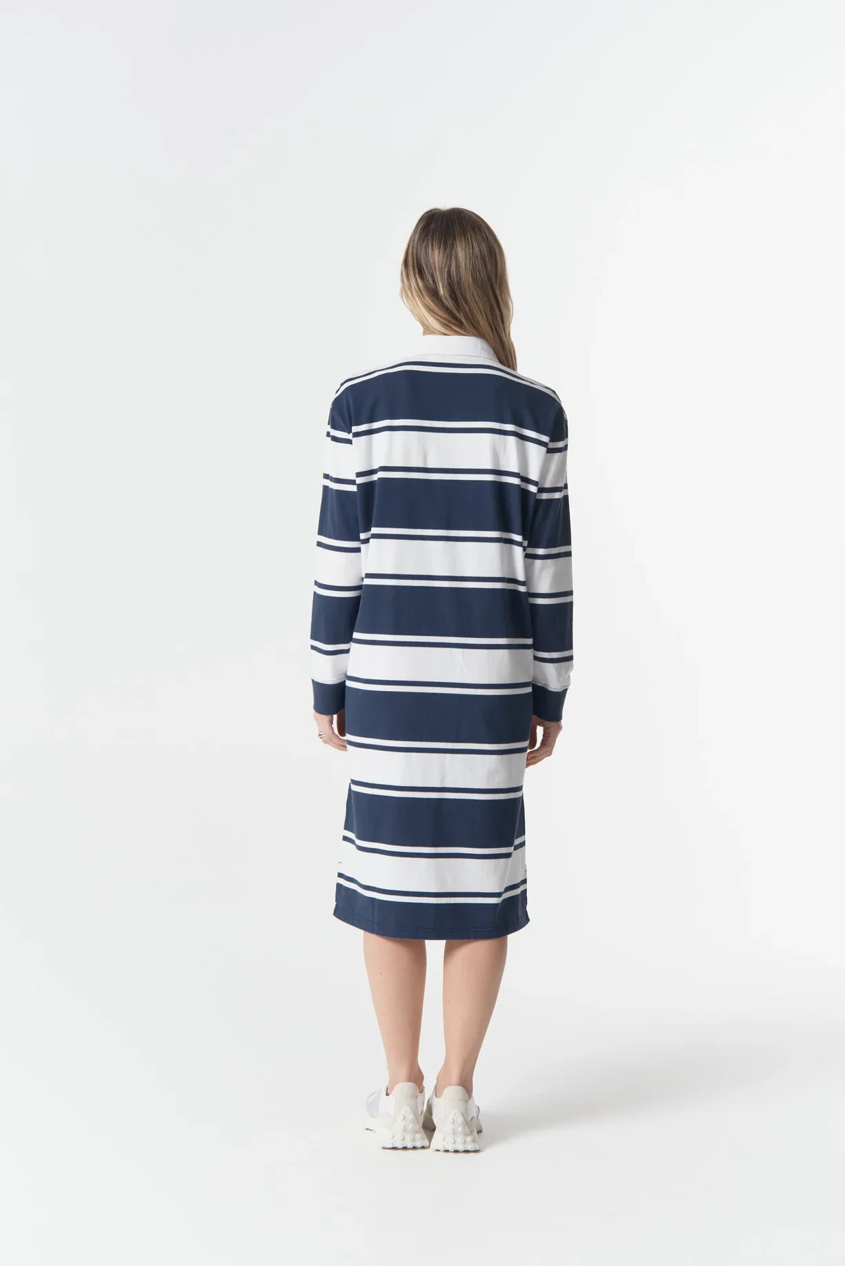 Cloth + Paper + Scissors - The Go To Rugby Dress - Parisian Navy/White - Image 4