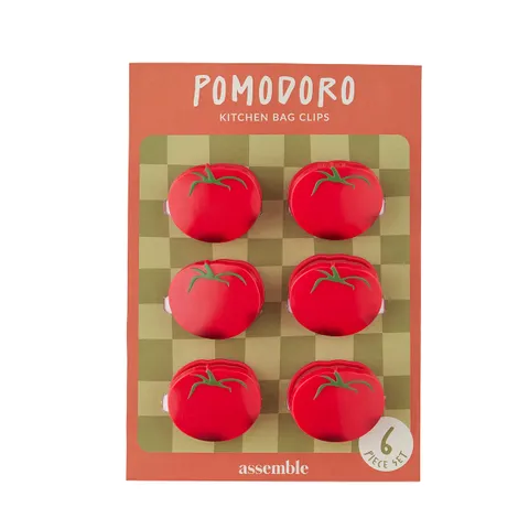 Coast To Coast Home - Pomodoro Set of 6 Bag Clips 4.5x3x3.5cm