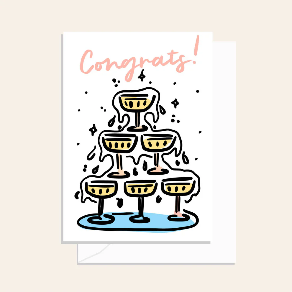 Elm Paper - Congrats Champagne Tower