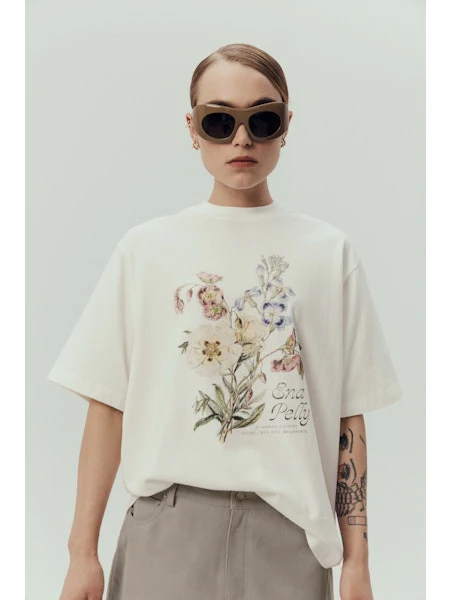 Ena Pelly - Bouquet Tee - Vintage White