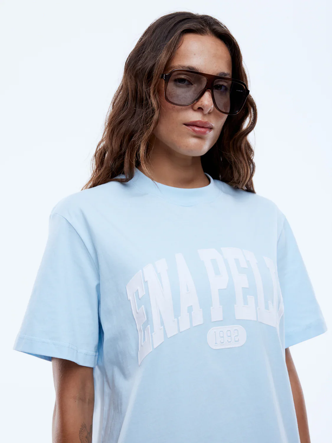 Ena Pelly - COLLEGIATE TEE - LIGHT BLUE - Image 4