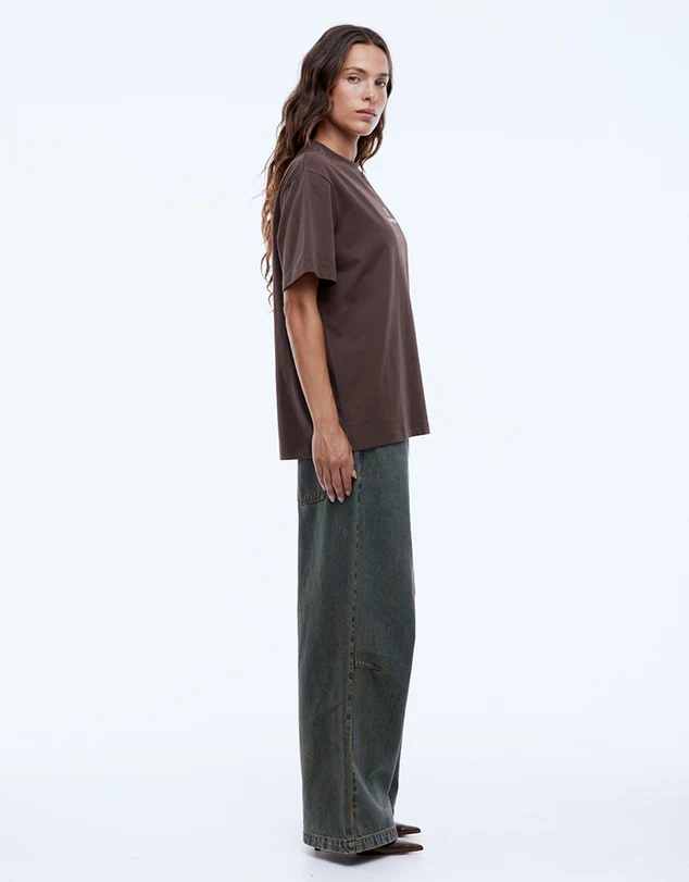 Ena Pelly - Lexi Logo Tee - Mocha - Image 3