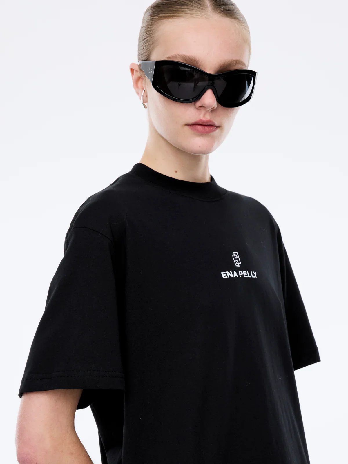 Ena Pelly - Lexi Monogram Tee - Black - Image 3
