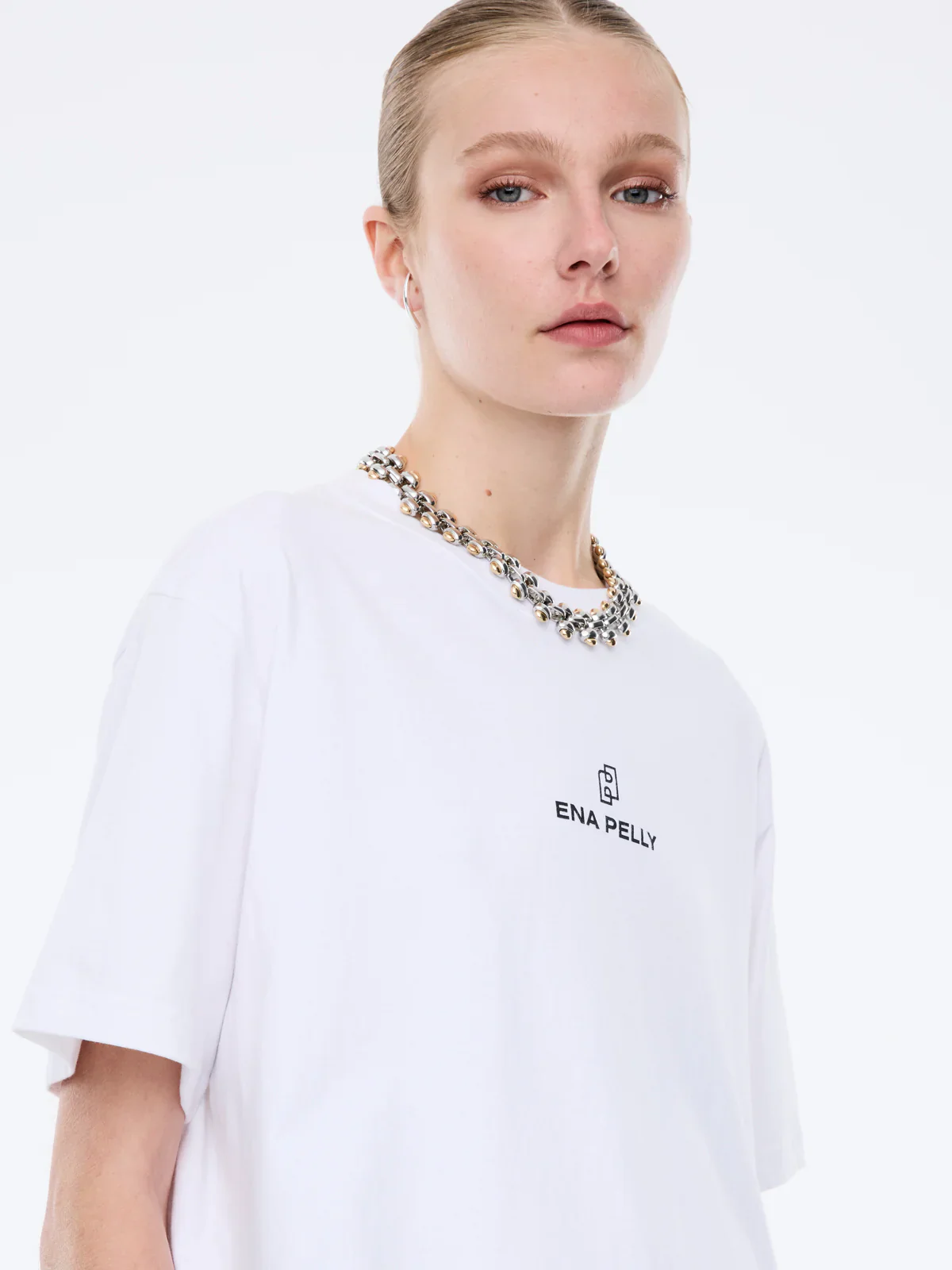 Ena Pelly - Lexi Monogram Tee - White - Image 3
