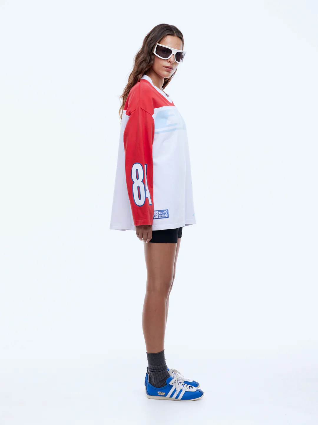 Ena Pelly - PELLY LEAGUE LONG SLEEVE TEE - WHITE SPLICE - Image 4