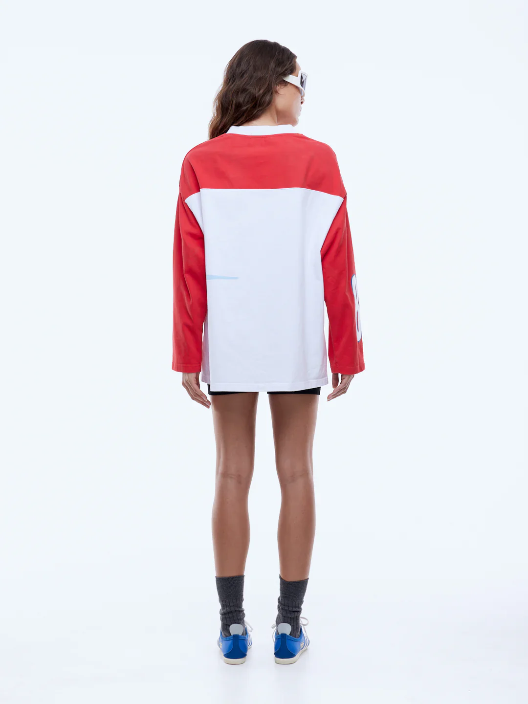 Ena Pelly - PELLY LEAGUE LONG SLEEVE TEE - WHITE SPLICE - Image 5
