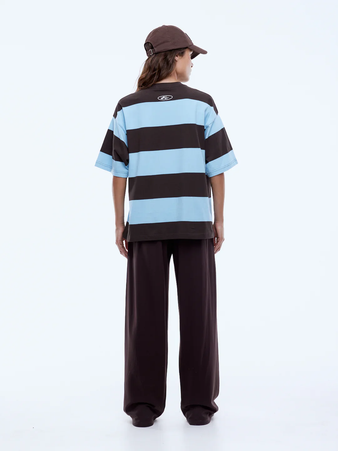 Ena Pelly - PELLY SPORT STRIPE TEE - CLOUD BLUE/COCOA STRIPE - Image 4