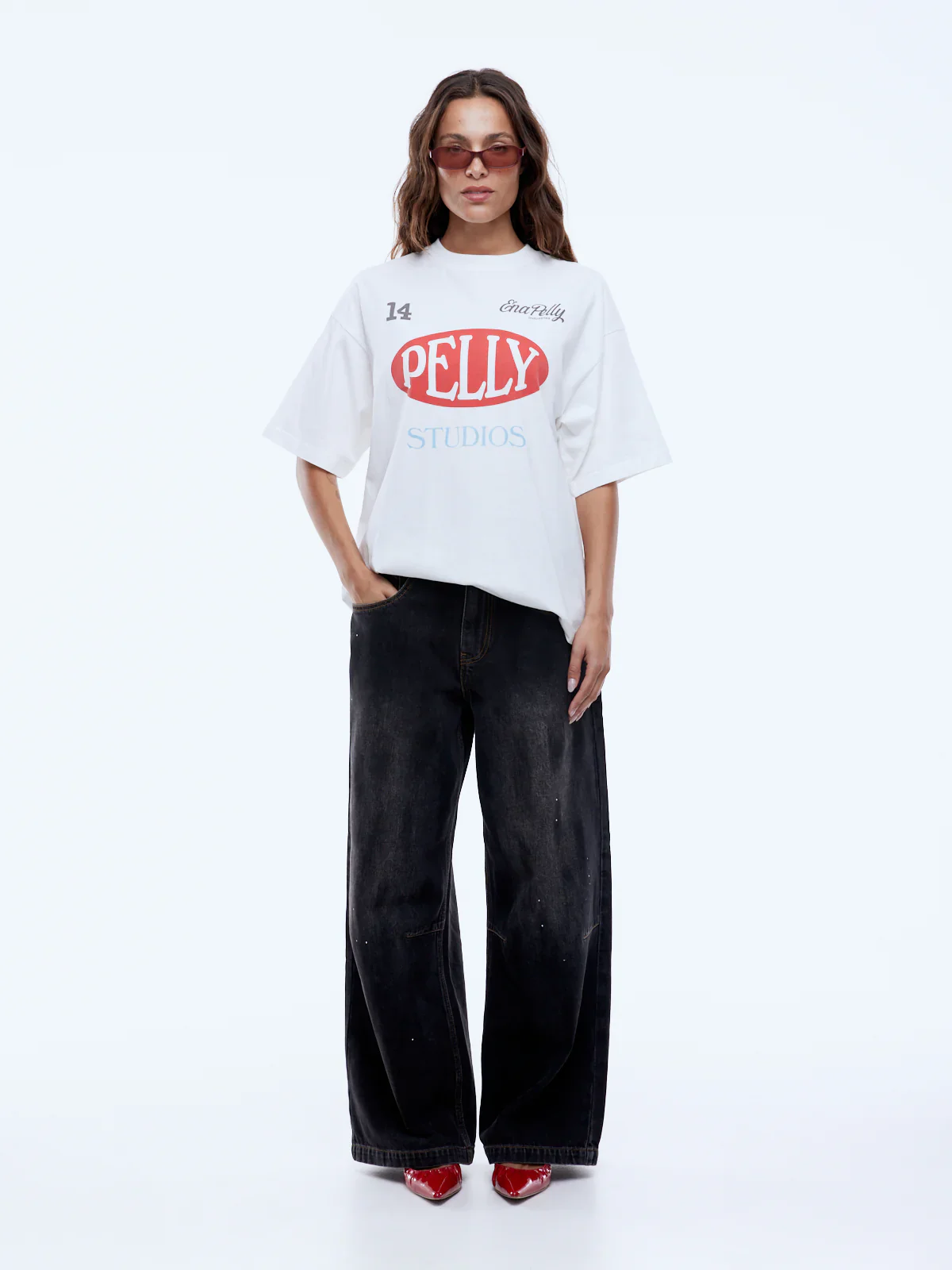 Ena Pelly - PELLY SPORT TEE - VINTAGE WHITE