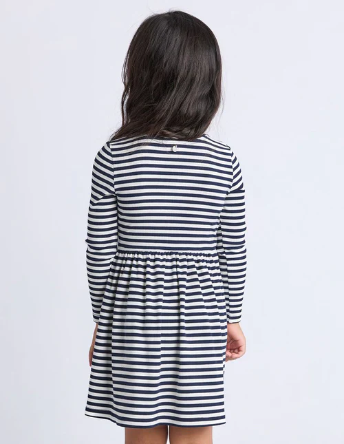 Eve Girl - Alexis Rib Dress - Navy - Kids Size 3-7 - Image 4