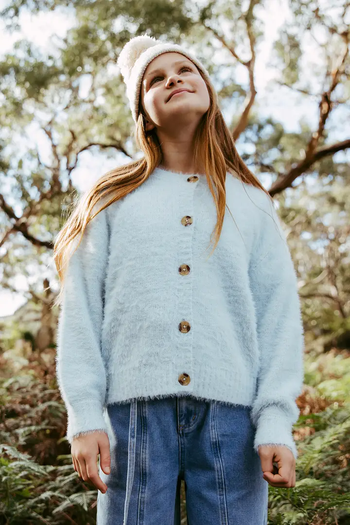 Eve Girl - Alice Knit Cardi - Light Blue - Kids Size 8-16