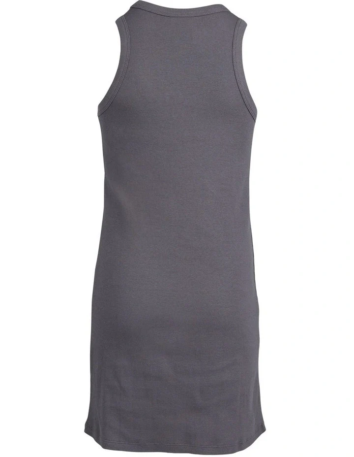 Eve Girl - Aths Rib Dress - Charcoal - Kids Size 8-14 - Image 4