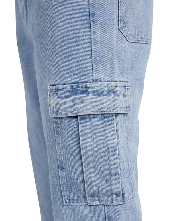 Eve Girl - Avery Cargo Jean - Denim - Kids Size 8-14 - Image 2