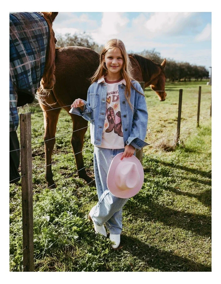 Eve Girl - Billie Denim Jacket - Blue - Kids Size 8-16