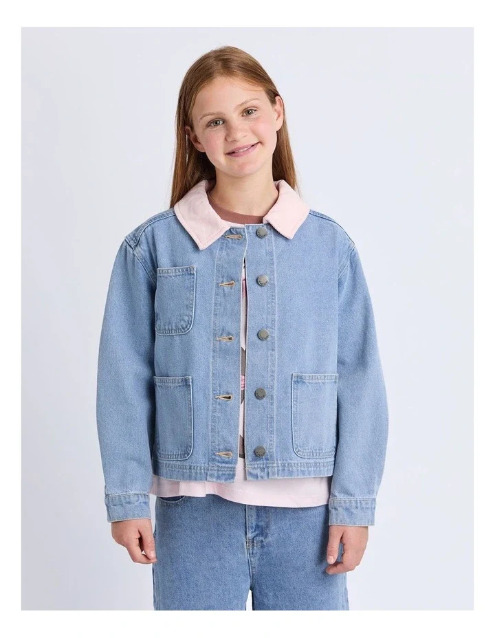 Eve Girl - Billie Denim Jacket - Blue - Kids Size 8-16 - Image 3