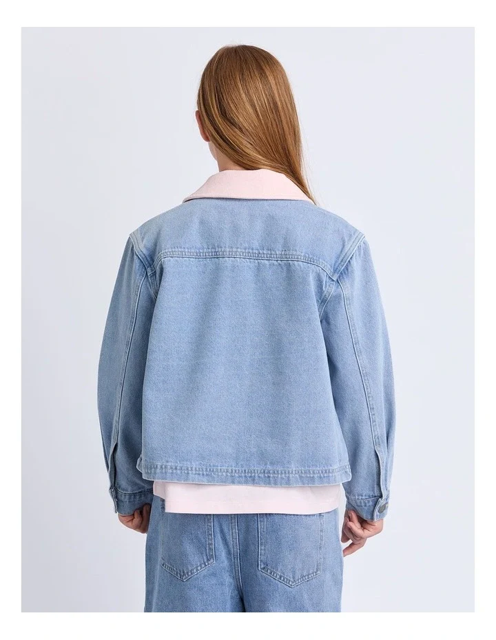 Eve Girl - Billie Denim Jacket - Blue - Kids Size 8-16 - Image 4