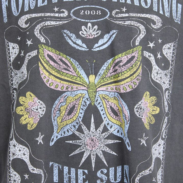Eve Girl - Chasing The Sun Tee - Charcoal - Kids Size 8-14 - Image 2