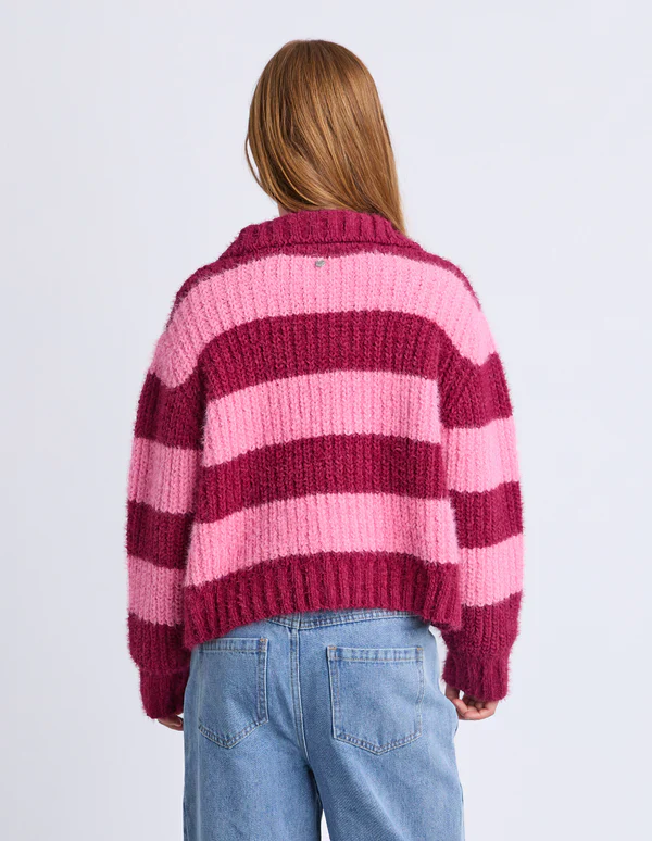 Eve Girl - Daria 1/4 Zip Knit - Cranberry - Kids Size 8-16 - Image 4