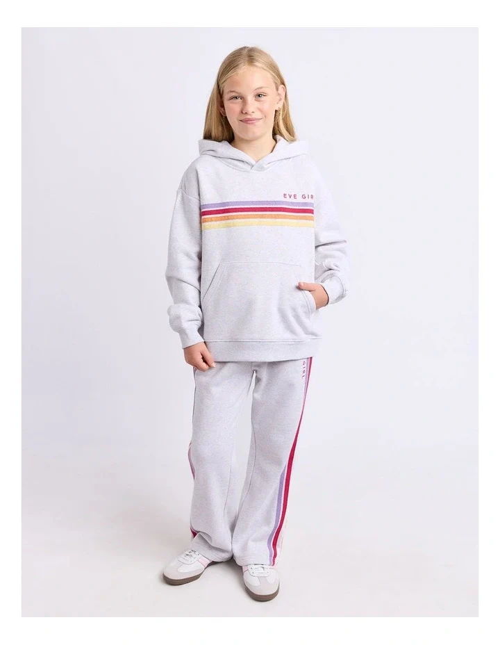 Eve Girl - Retro Hoodie - Grey Marle - Kids Size 8-14 - Image 2