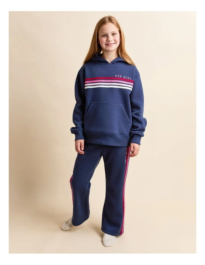 Eve Girl - Retro Hoodie - Navy - Kids Size 8-14