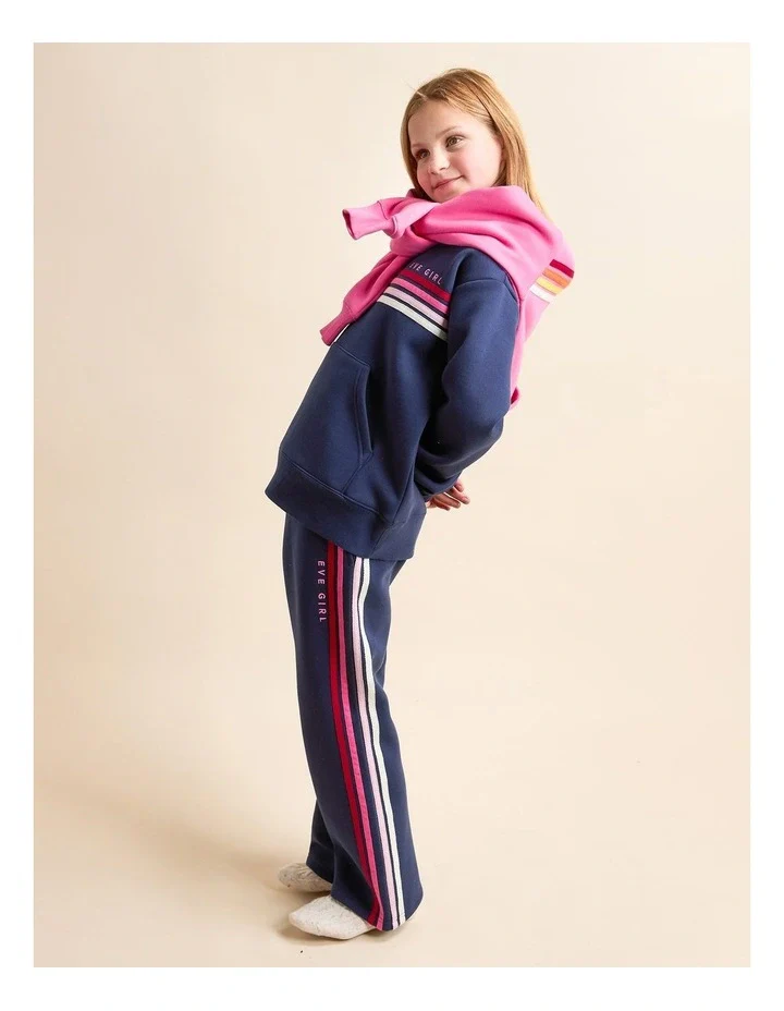 Eve Girl - Retro Trackpant - Navy - Kids Size 8-14