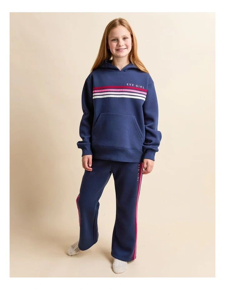 Eve Girl - Retro Trackpant - Navy - Kids Size 8-14 - Image 3