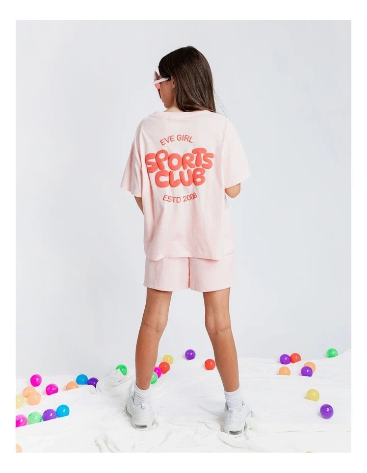 Eve Girl - Sports Club Fleece Short - Pink - Kids Size 3-7 - Image 4