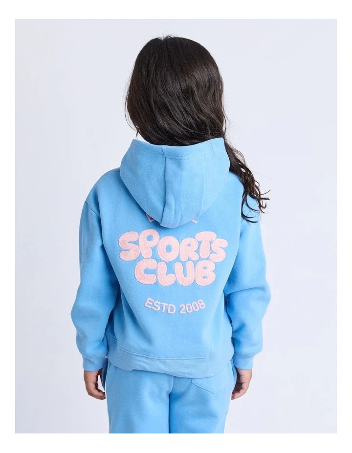 Eve Girl - Sports Club Hoodie - Blue - Kids Size 3-7 - Image 3