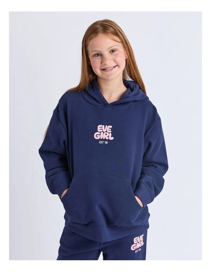 Eve Girl - Sports Club Hoodie - Navy - Kids Size 3-7