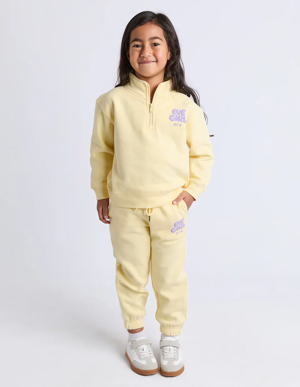 Eve Girl - Sports Club Quarter Zip - Lemon - Kids Size 8-16 - Image 3