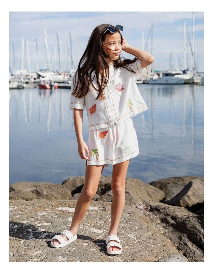 Eve Girl - Sunrays Short - Vintage White - Kids Size 8-14