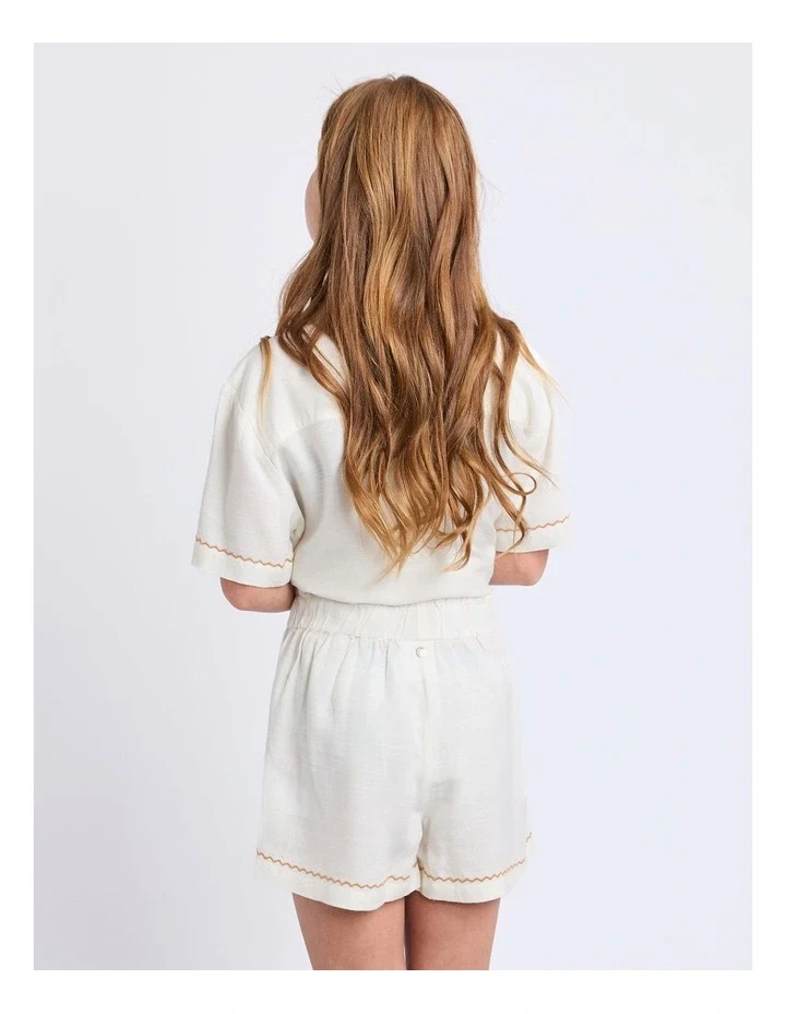 Eve Girl - Sunrays Short - Vintage White - Kids Size 8-14 - Image 4