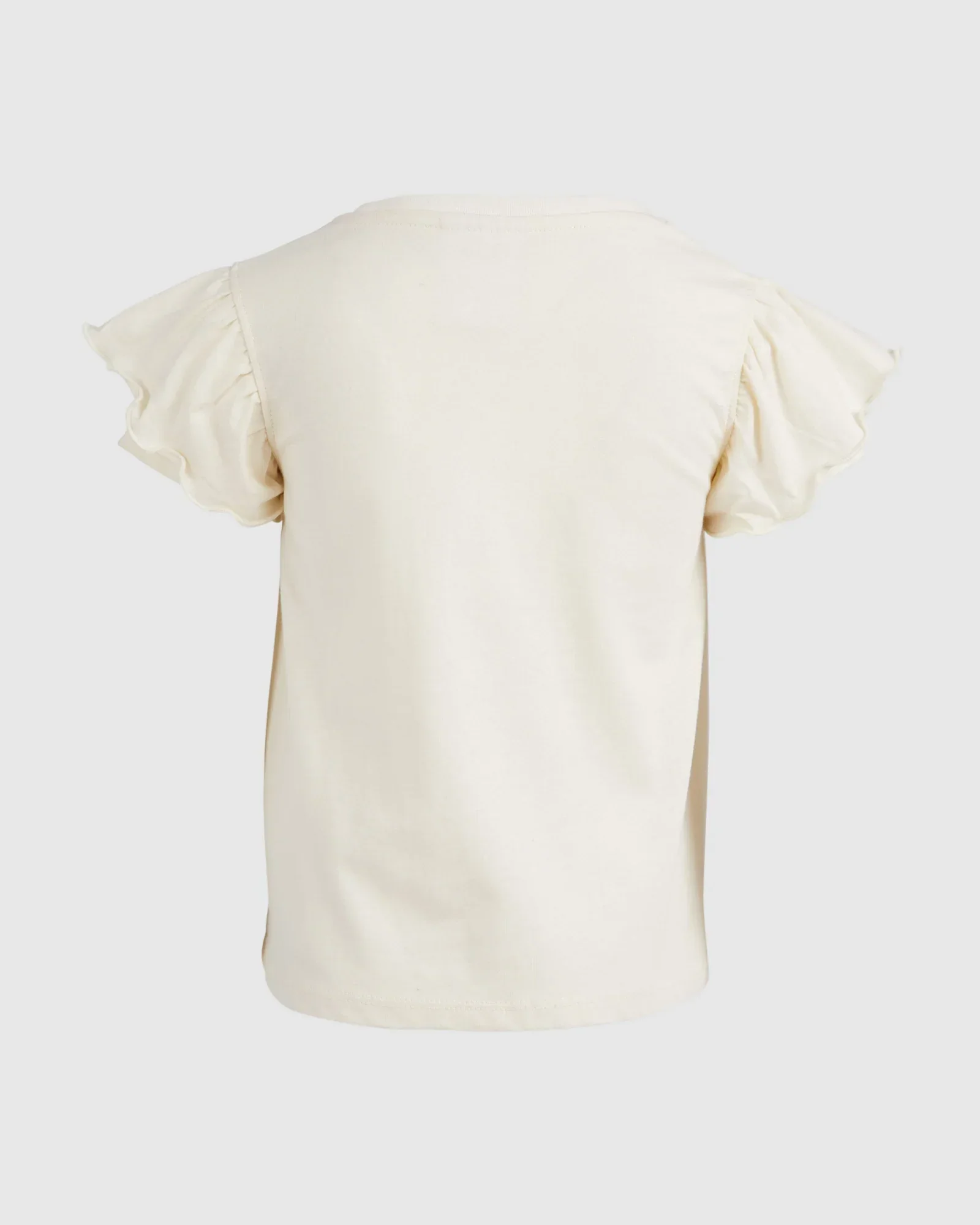 Eve Girl - Venice Frill Tee - Vintage White - Kids Size 3-7 - Image 3