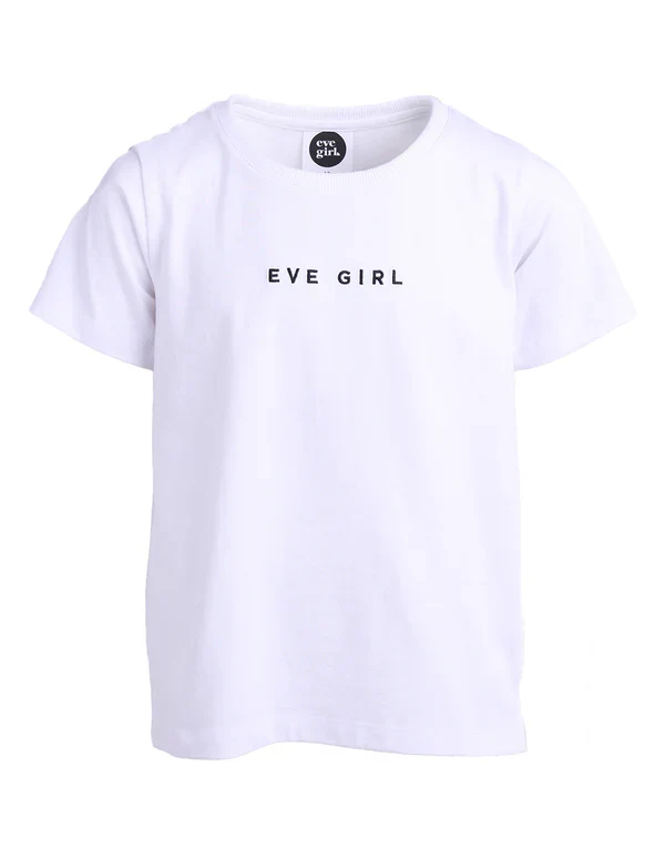 Eve Girl - Washed Tee - White - Kids Size 8-16