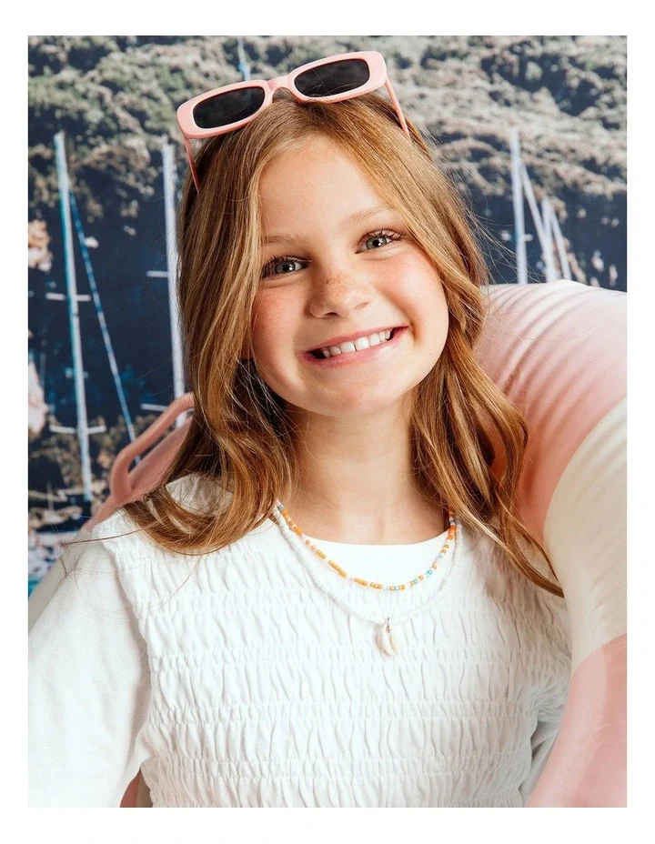 Eve Girl - Zara Shirred Tee - White - Kids Size 8-14 - Image 2