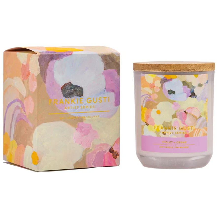 Frankie Gusti - ARTIST SERIES CANDLE | VIOLET + CEDAR | JADE FISHER