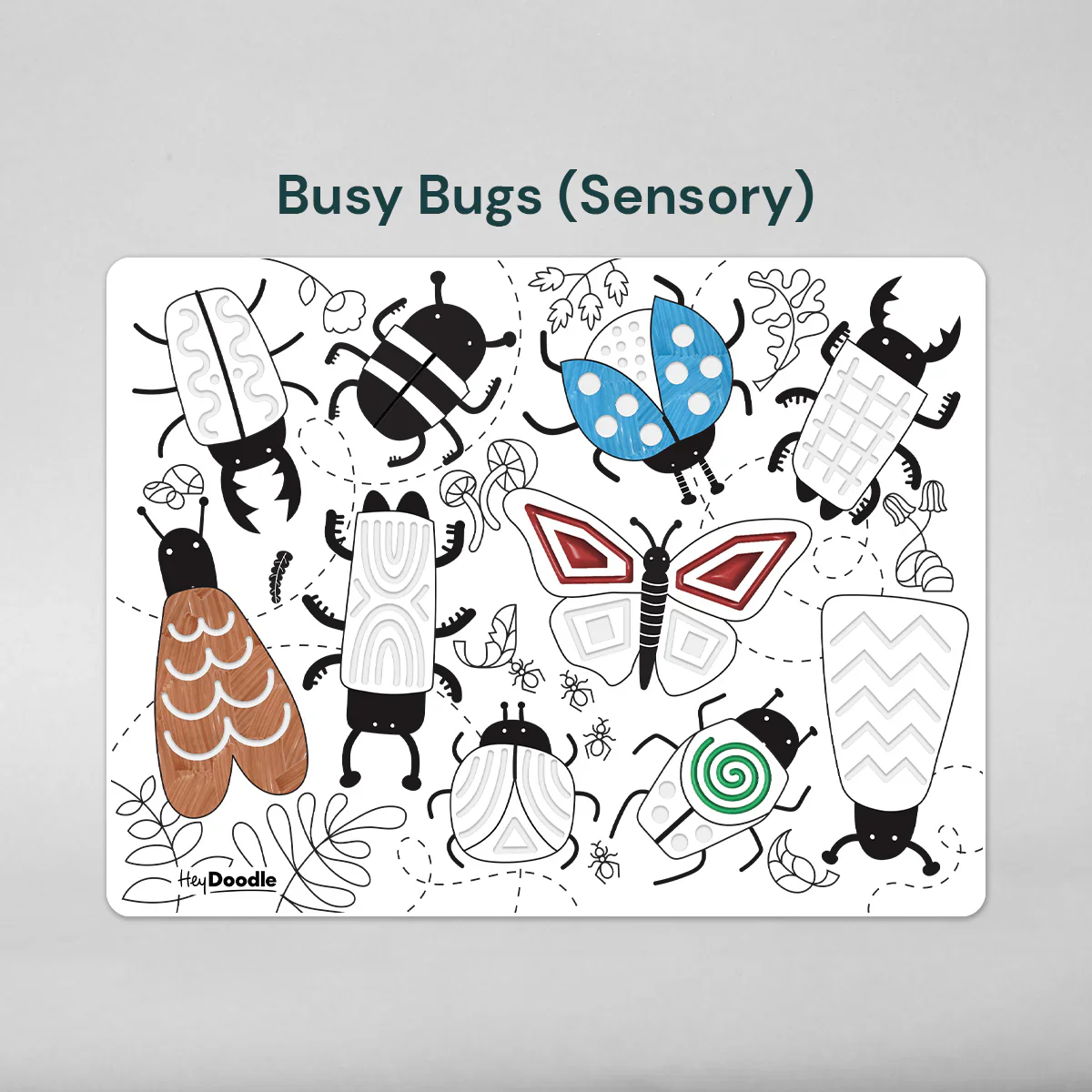 HeyDoodle - Busy Bugs Sensory Colouring & Doodle Mat - Image 3