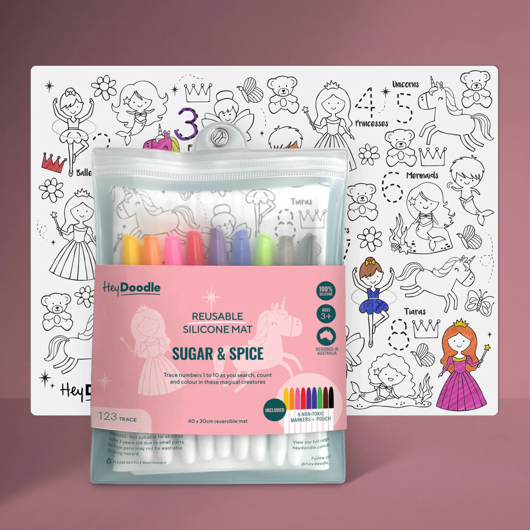 HeyDoodle - Sugar & Spice Classic Colouring & Doodle Mat