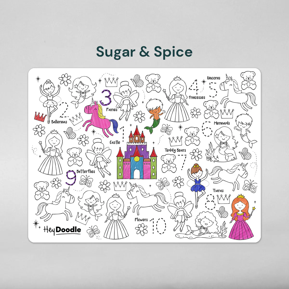 HeyDoodle - Sugar & Spice Classic Colouring & Doodle Mat - Image 3