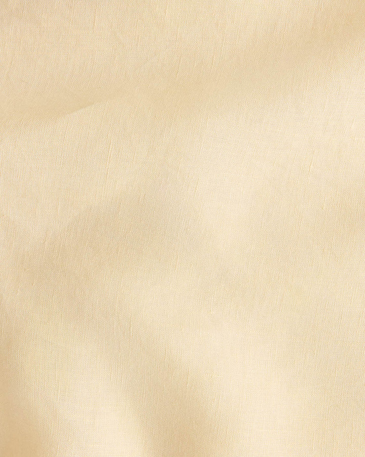 Hommey - Linen Flat Sheet - Butter - King - Image 2