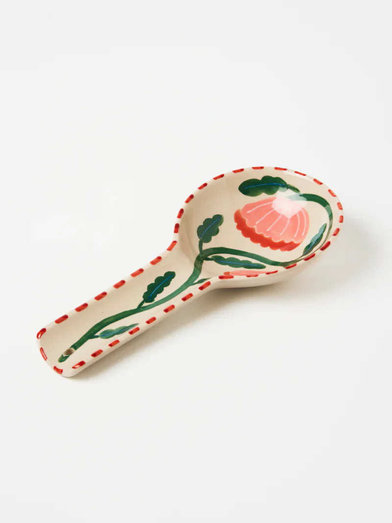 Jones & Co - BLOOMIE PINK FLOWER SPOON REST